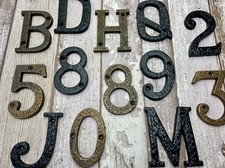 CAST IRON NUMBERS /LETTERS-